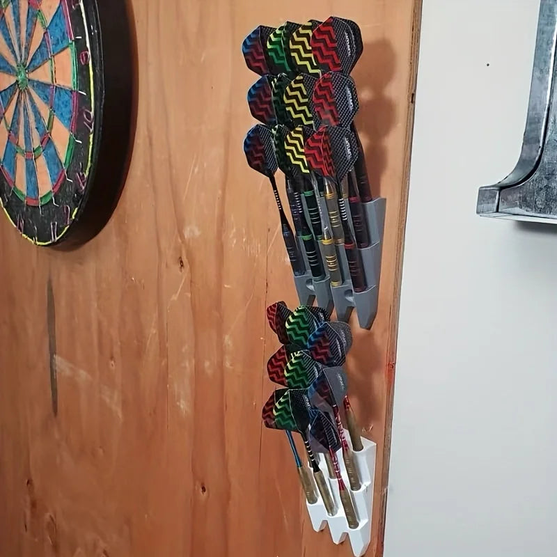 Veggmontert pil-display rack for ni darts