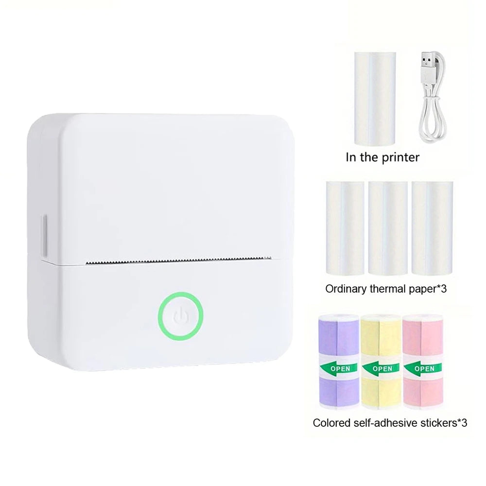Mini drukarka etykiet termicznych Bluetooth, 203 dpi