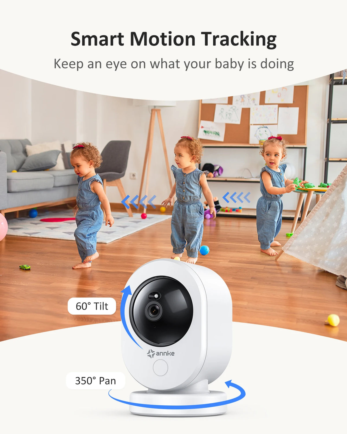 6MP Dual-Band WiFi PTZ Security Camera with Human Detection