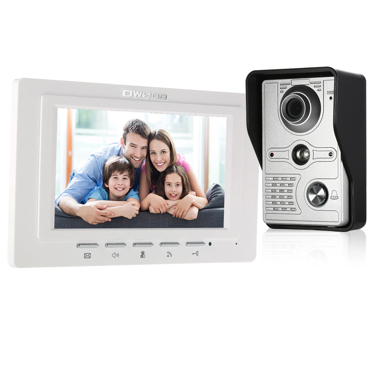 7 inch Wired Video Doorbell Indoor Monitor IR-CUT Outdoor Camera Visual Intercom Two-way Audio Remote Unlock Video Door Phone Spy-shop.com