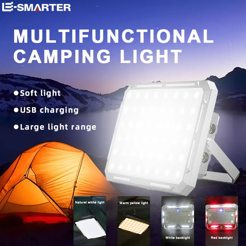 LED Camping Tent Light Rechargeable Searchlight High Power Outdoor Emergency Lighting Waterproof Portable Hanging Night Lamps 