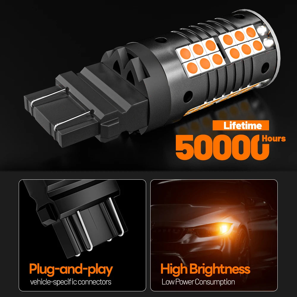 2 Stück PY21W BAU15S 7507 BA15S P21W 7506 WY21W 7440A T20 3156 P27W T25 LED Signallicht Blinker Beleuchtung Canbus Zubehör