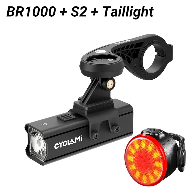 CYCLAMI 1000LM Bike Light Front Lamp Type-C Rechargeable LED 21700 4500mAh Bicycle Light Waterproof Headlight Bike Accessories 