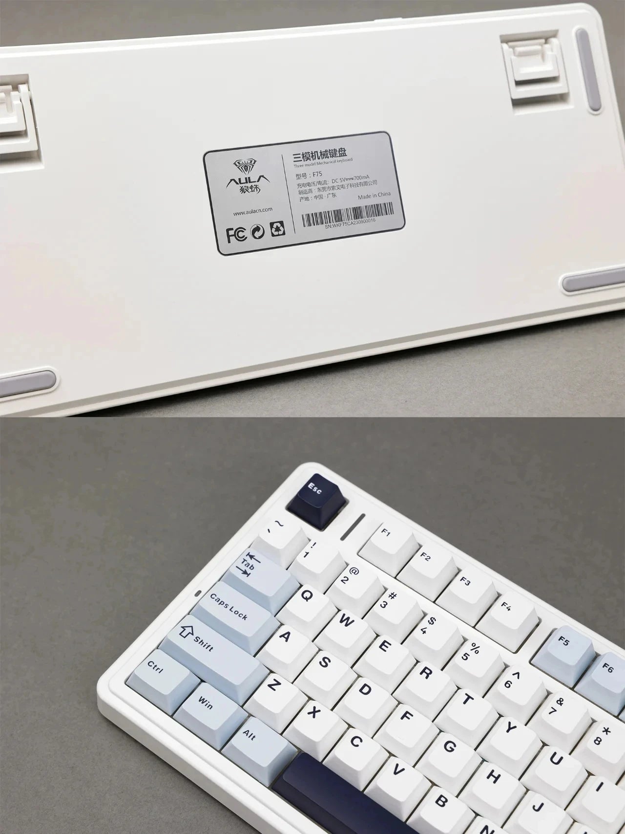 AULA F75 Wireless Mechanical Keyboard RGB 75% Hot Swap 78-Key