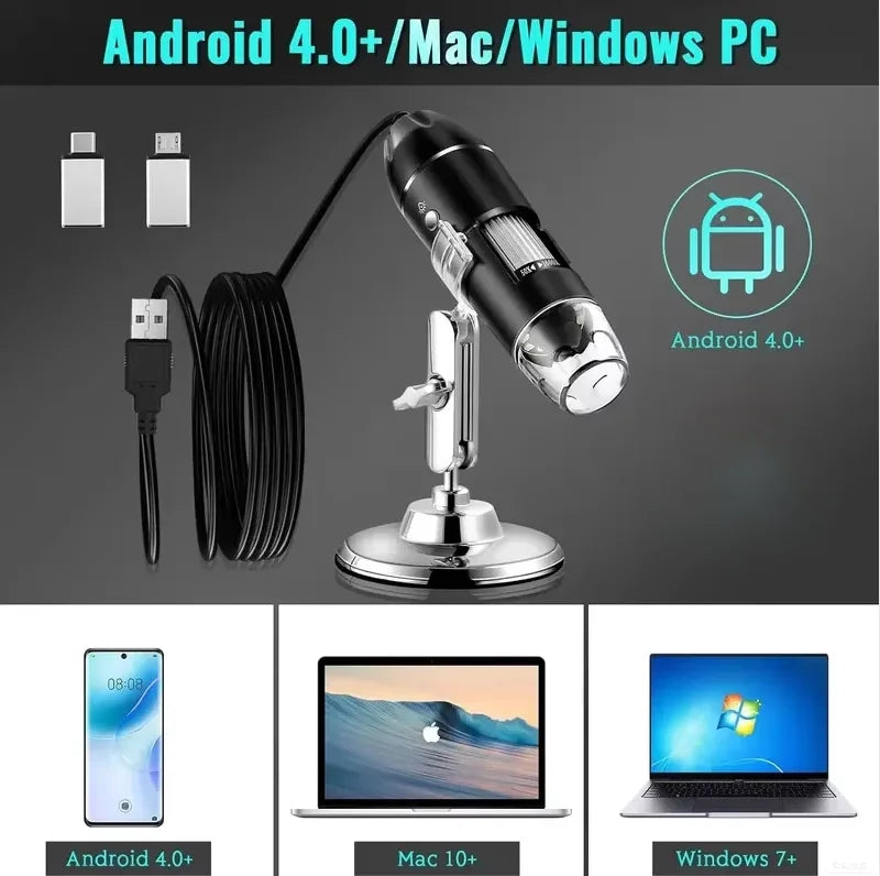 USB Digital Microscope with Adjustable LEDs