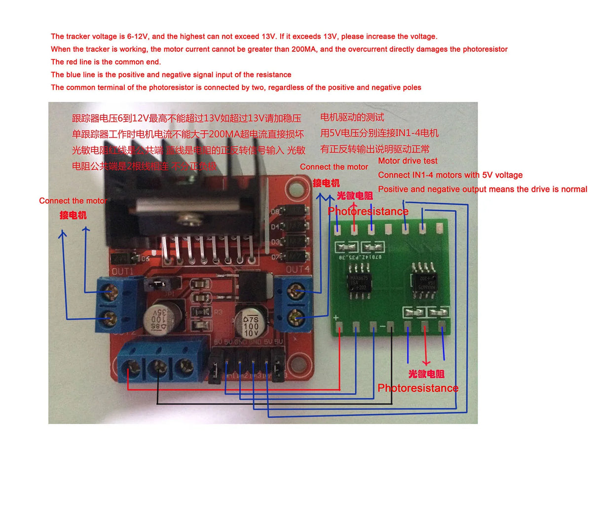 12V Dual-Axis Solar Tracker Sensor - Driver Options