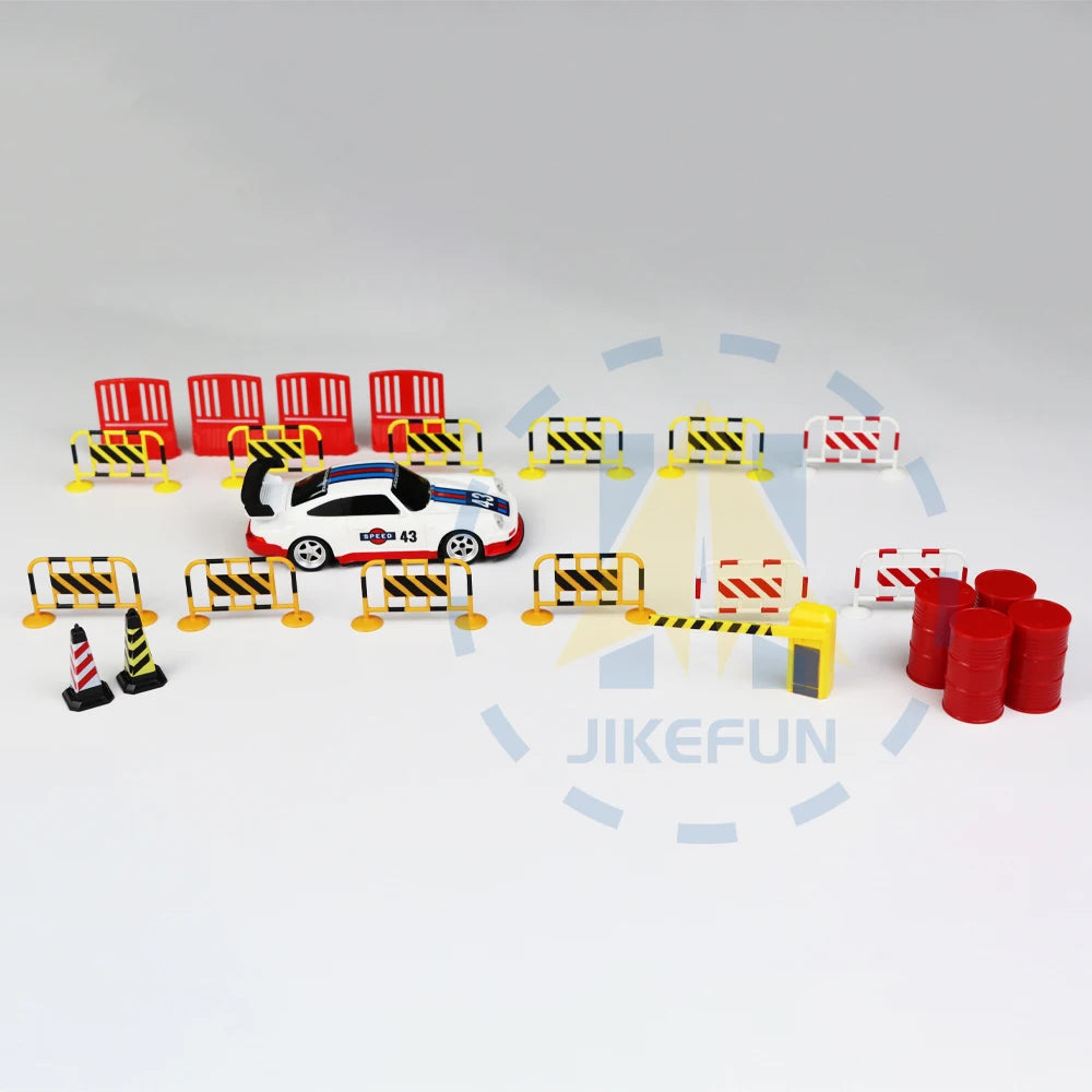 Mini RC Track Barriers & Traffic Props, Multiple Pack Sizes