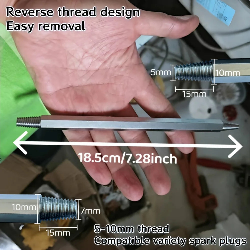 Para quitar bujías rotas, extracción fácil, tornillos rotos, conos invertidos, hexágonos, herramienta de reparación de coches, herramienta de rosca inversa