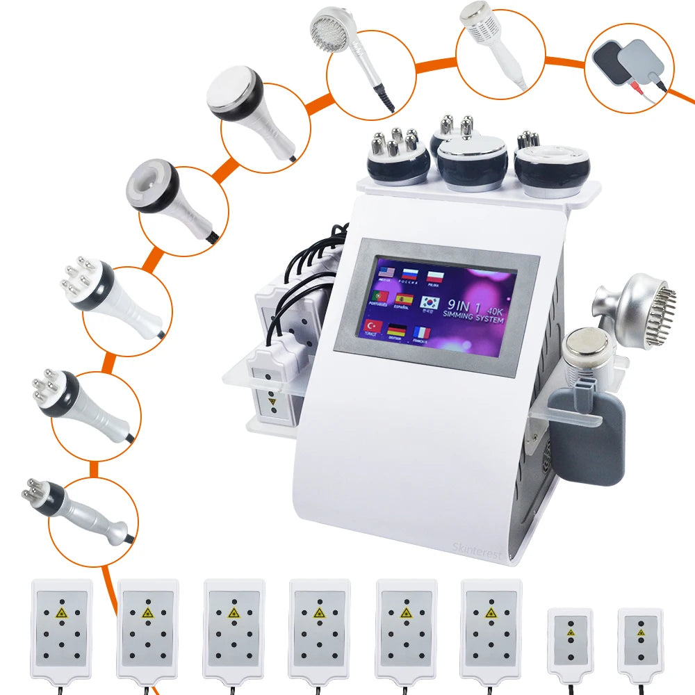 Máquina de Emagrecimento Corporal 9 em 1 com Cavitação 40K