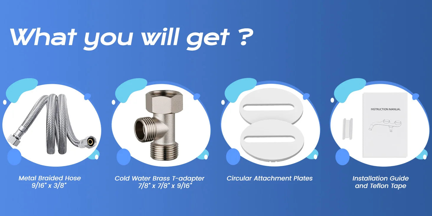 Ultra-Slim Bidet Attachment for Toilet with Dual Nozzles
