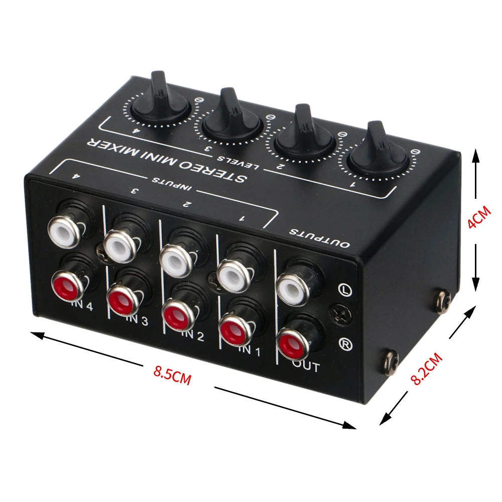 Passive Stereo Mixer - Four or Six Channels