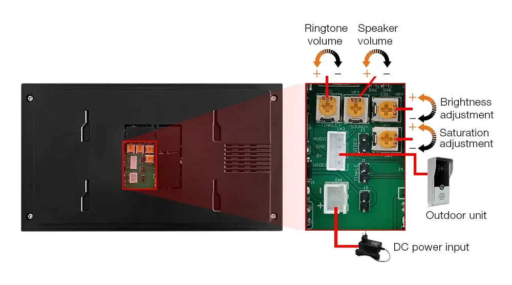 Video Intercom System Kit Wired Video Doorbell Phone Rainproof Call Panel IR Camera for Home Villa Building 1200TVL Spy-shop.com