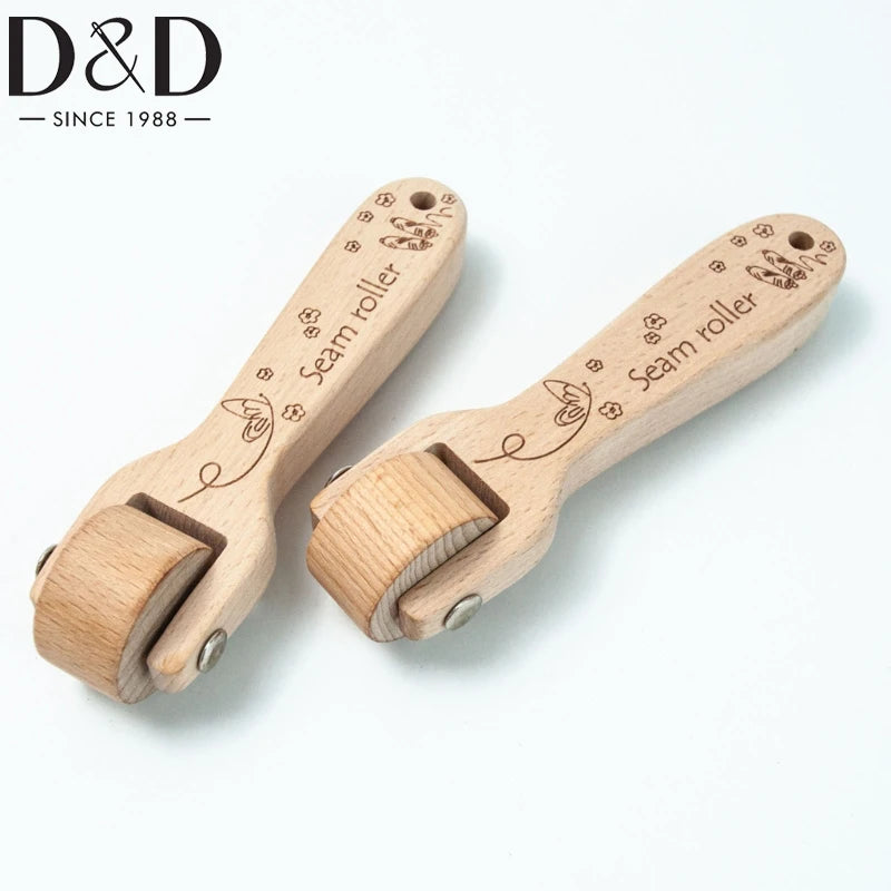 Drveni Gurni Vozni Kotač Alati za Šivanje Zglobni Valjak Seamski Valjak Tepanja Naljepnica Ergonomična Ruka za DIY Šivanje