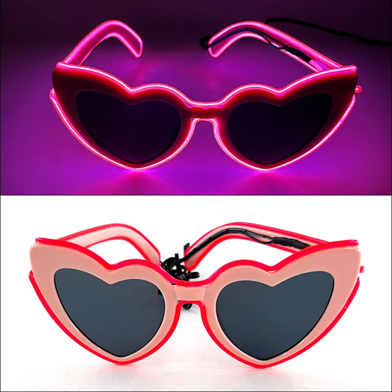 1PC Light Up LED Glasses Glow Sunglasses EL Wire Neon Glasses Glow in The Dark Party Supplies Neon Party Favors for Kids Adults 