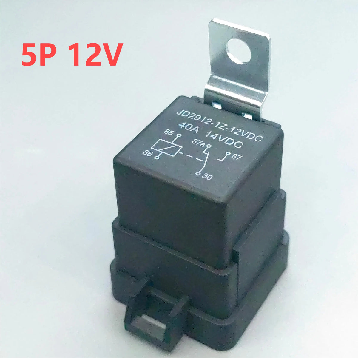 Relais automobile scellé et étanche, avec câblage intégré, DC12V/24V 40A 5 broches/4 broches, avec support et fils de 150mm