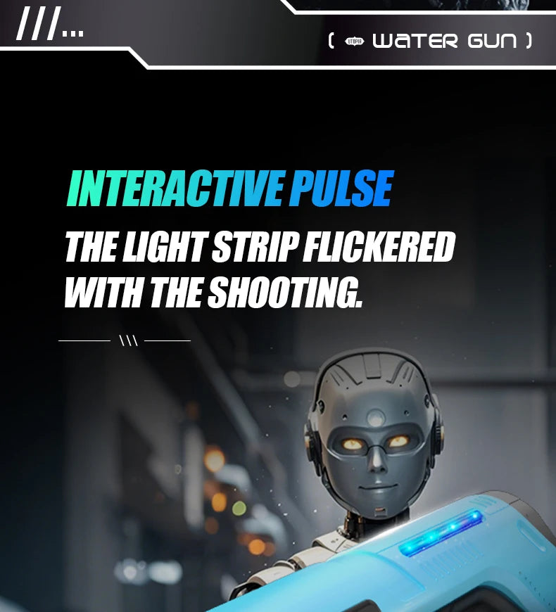 Electric Automatic Water Storage Gun Toys Portable Children Summer Beach Outdoor Fight Fantasy Spray Gun Toys Boy Kid Adult Game 