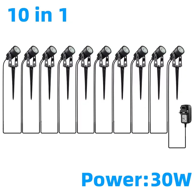 Set vrtnih reflektora s toplim bijelim LED svjetlom, 24 V