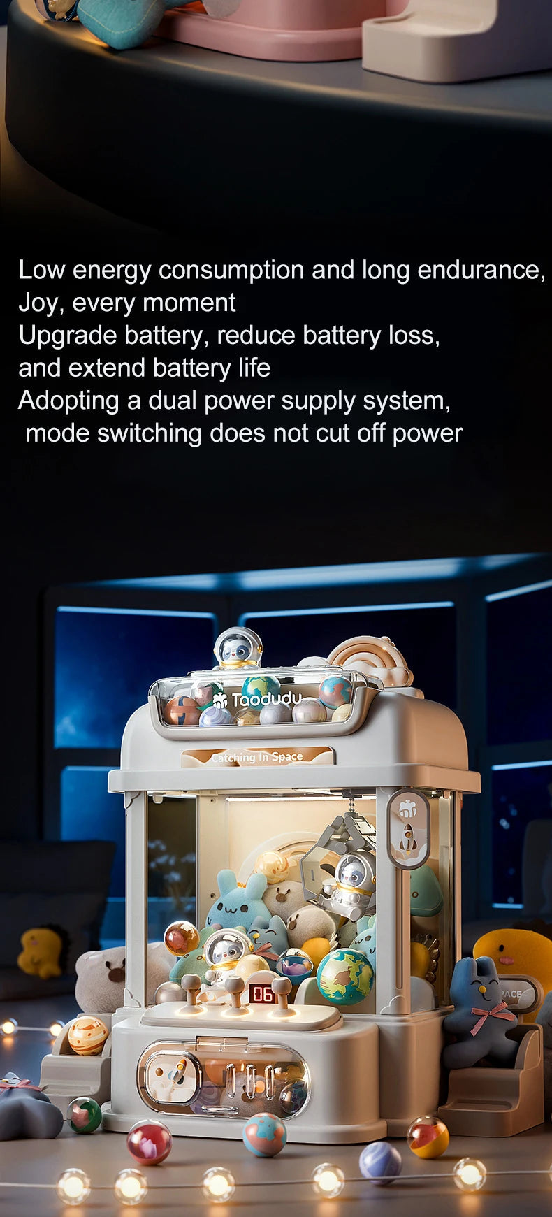 Big Size DIY Doll Machine Kids Coin Operated Play Game Mini Claw Catch Toy Crane Machines Music Doll Children Xmas Gifts Toys 