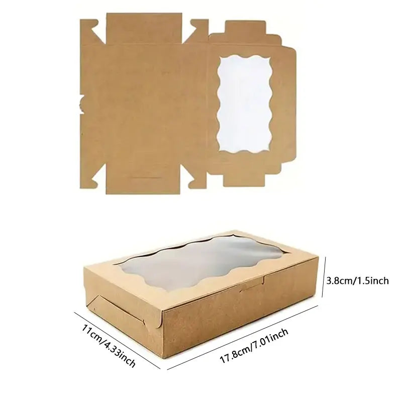 Kraft Paper Gift Boxes for Cookies, Bread, Candy and Gifts