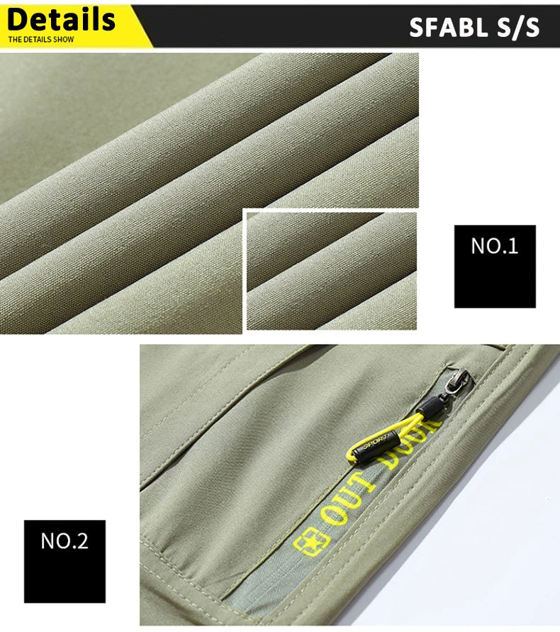 Men’s Quick Dry Hiking Pants Stretch Waterproof Multi Pocket