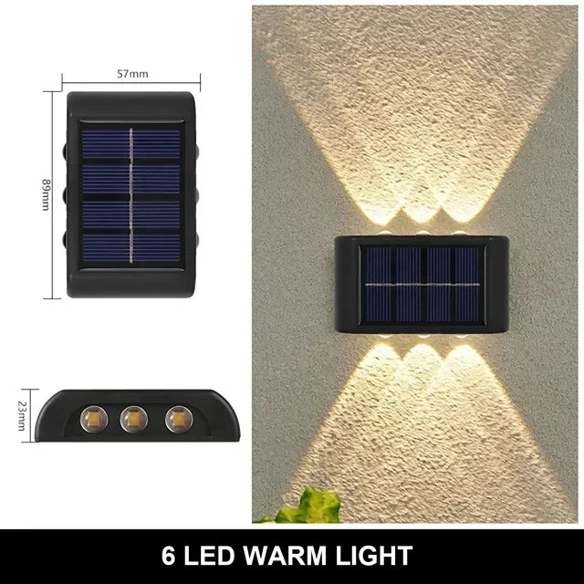 Solar Up-and-Down Wall Light - LED Options