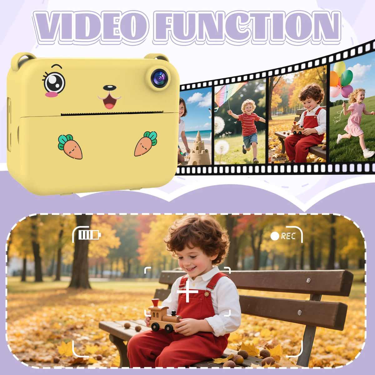 Fotocamera istantanea P2 per bambini - opzioni fotocamera o carta