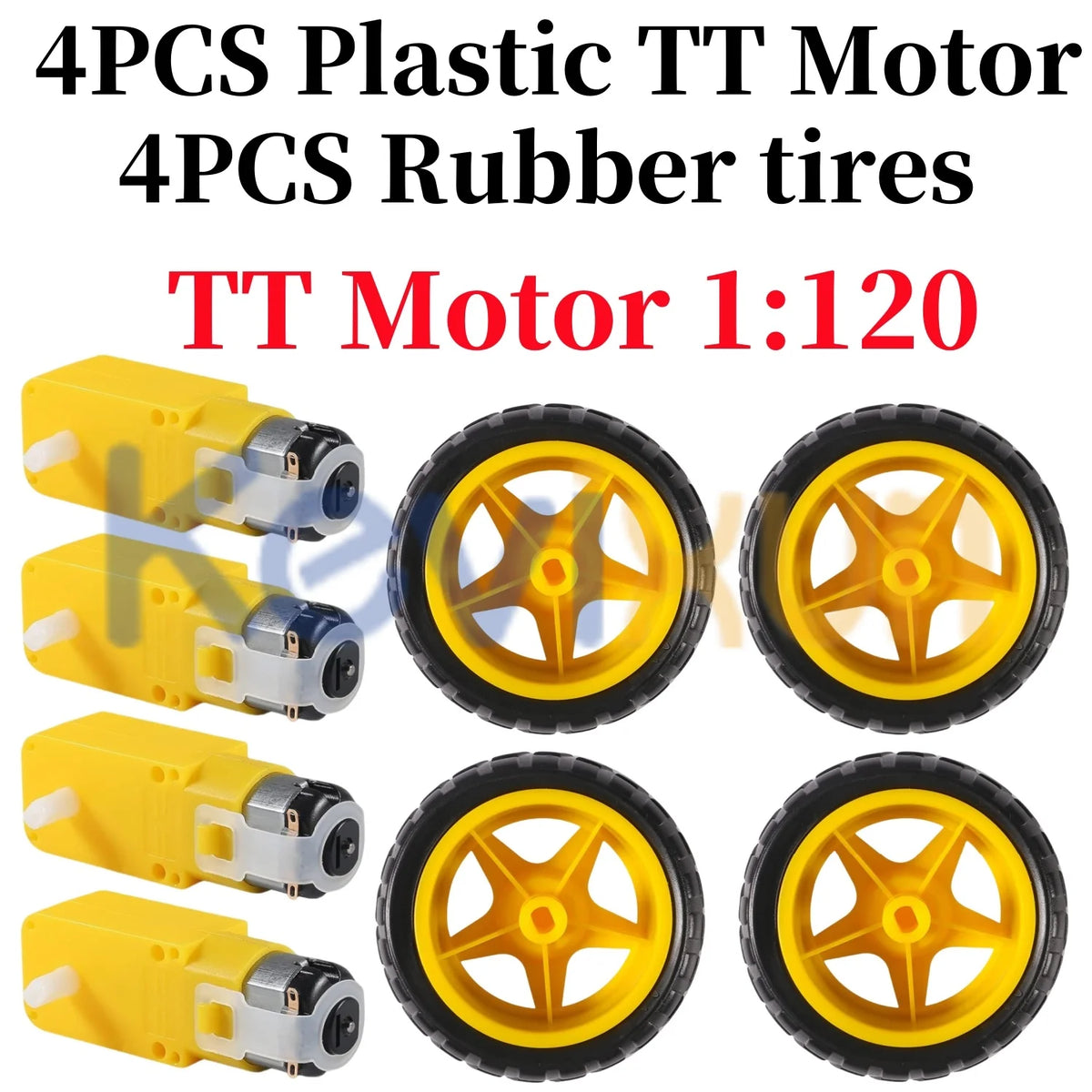 TT Gear Motor and Wheel Kit for DIY Robots
