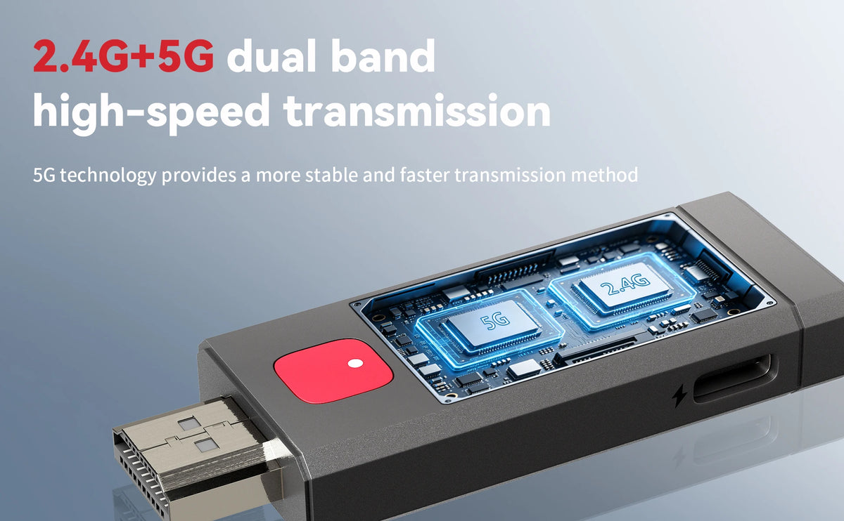 Trådløs HDMI-kompatibel videotransmitter og mottaker-utvider sett TV-stikk dongle adapter for PC-kamera laptop til monitor TV