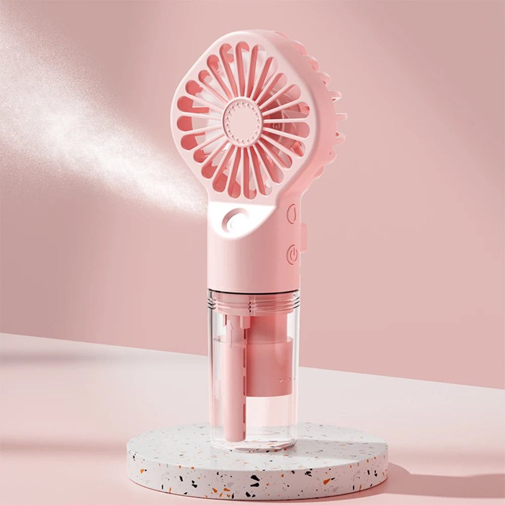 Rechargeable Misting Handheld Fan
