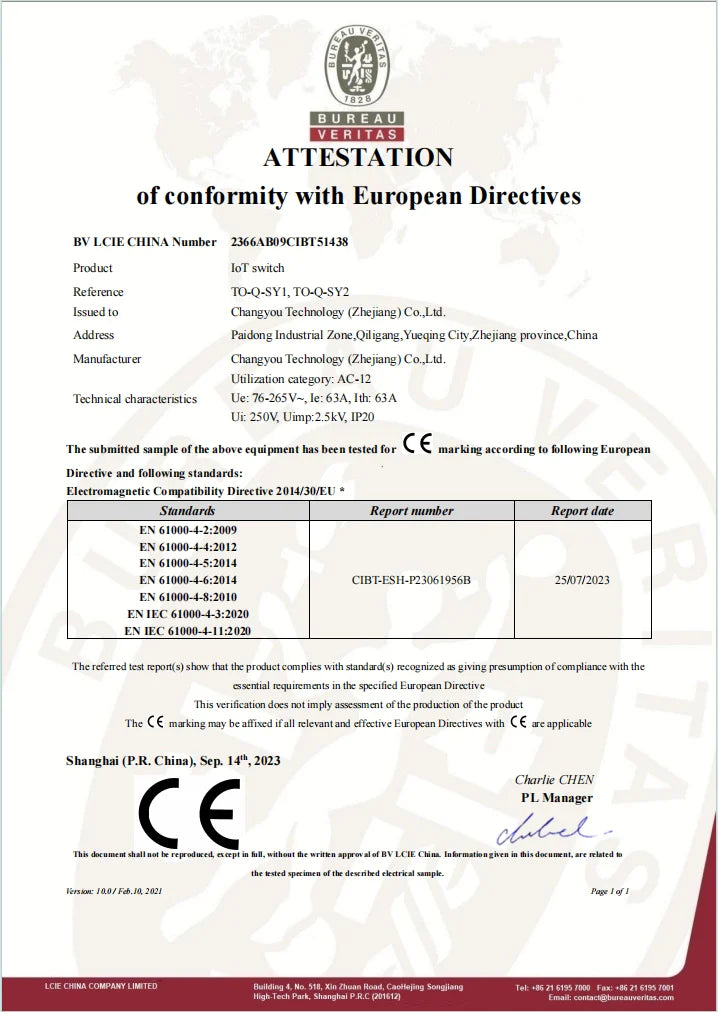 TUYA WIFI Smart Circuit Breaker Power Metering 1P 63A DIN Rail for Smart Home wireless Remote Control Smart Switch by APP TONGOU 