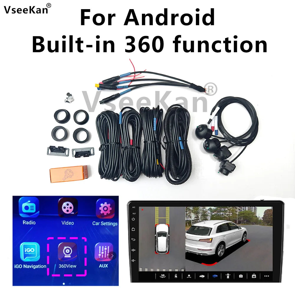 360° Car Camera Kit or 12-Pin Cable Option