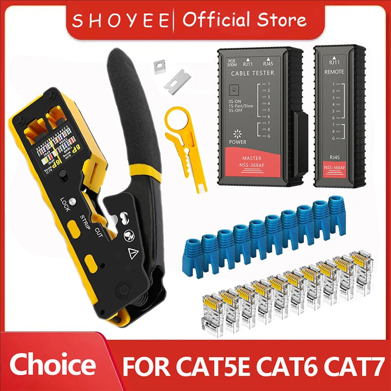 Pass-Through RJ45 Crimping Tool and Kit