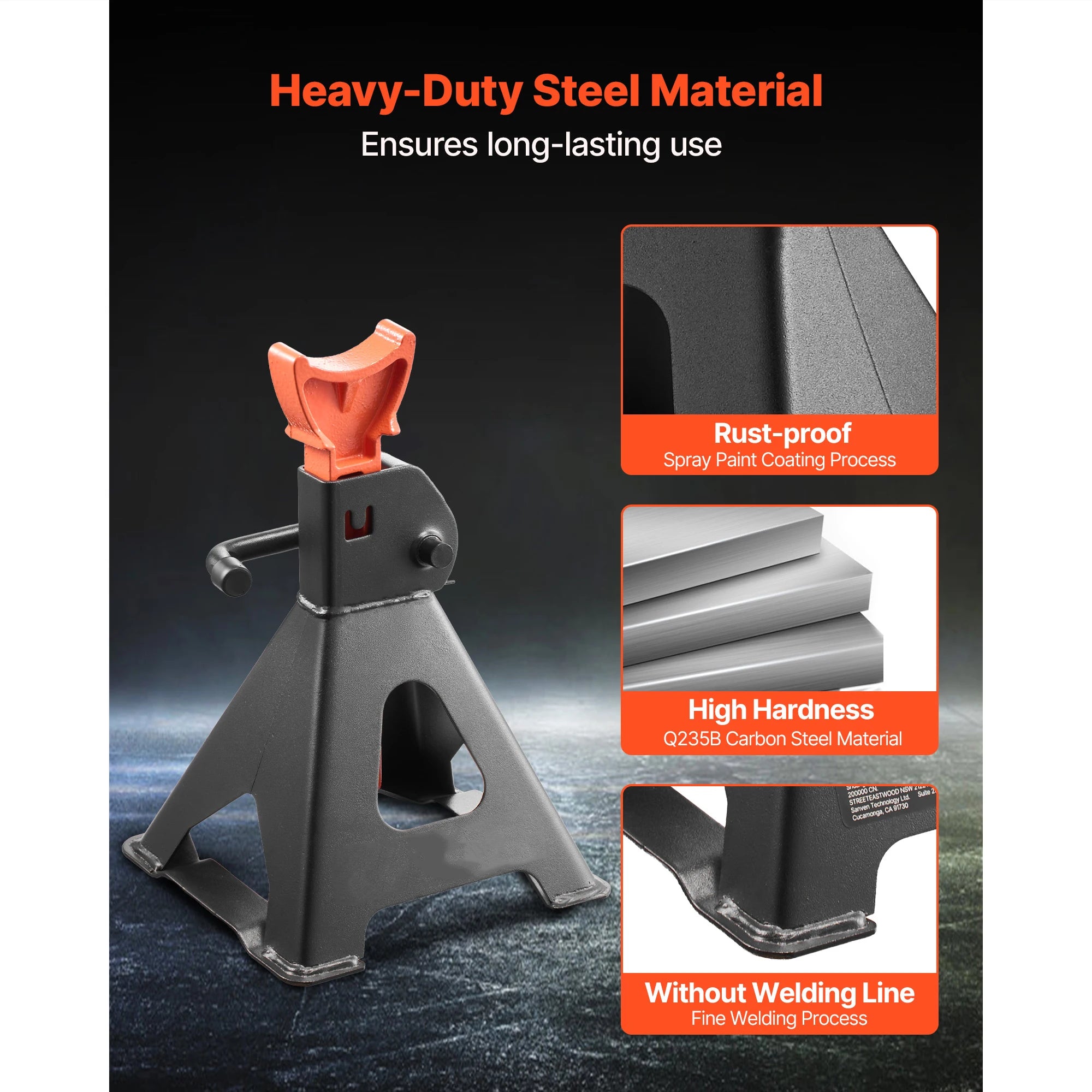Heavy Duty Steel Jack Stands 3 Ton / 6 Ton with Locking