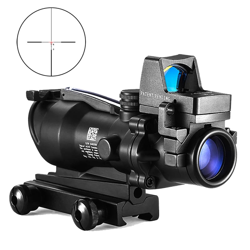 Adjustable 4x32 Red Dot 1x  4x Scope  Red Dot Tactical Scope 20mm Rail Scope for Hunting 