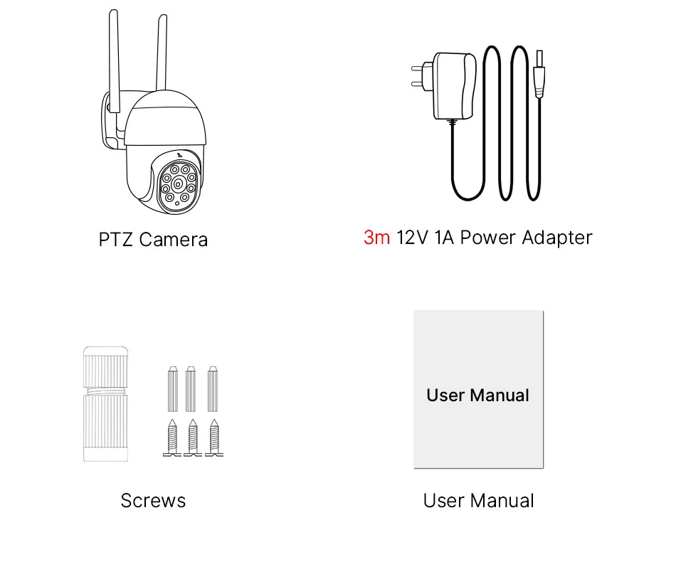 2MP PTZ WiFi Smart Security Camera with Human Detection