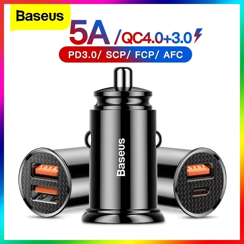 USB Car Charger - USB-A and USB-C Options