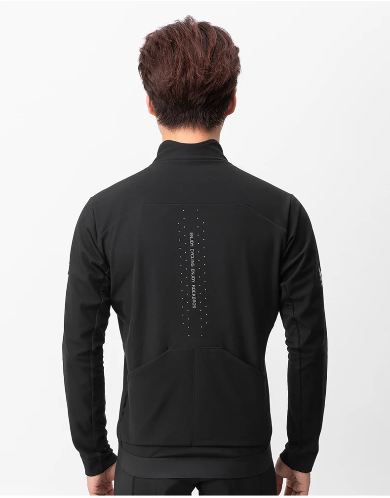 Men’s Thermal Cycling Jacket Windproof Fleece Bike Coat