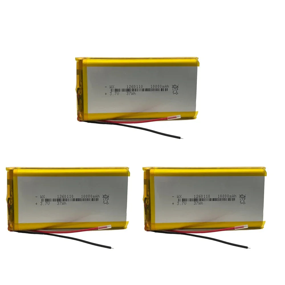1260110 3.7V Lithium-Polymer Battery, Pack Options