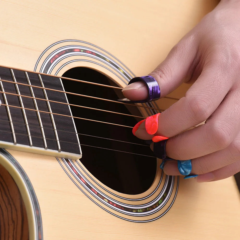 Gitar-slidesett og fingerpicking-sett med oppbevaringsboks