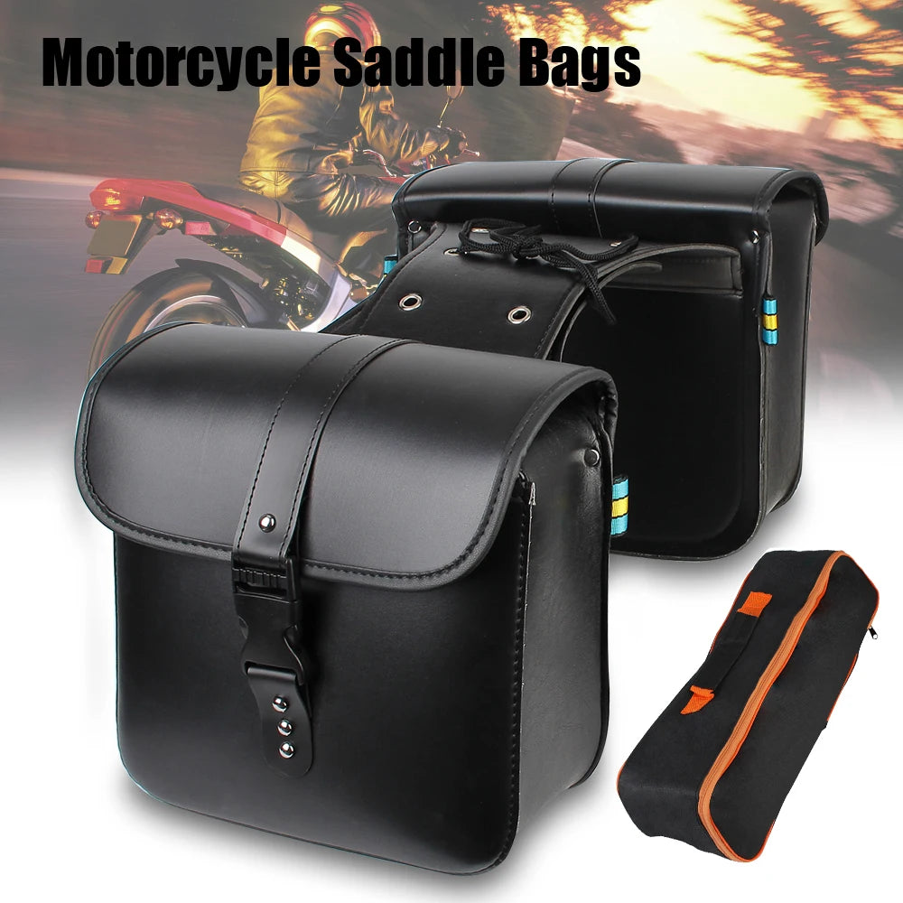 Motorcycle Saddlebag Pair or Separate Storage Bag