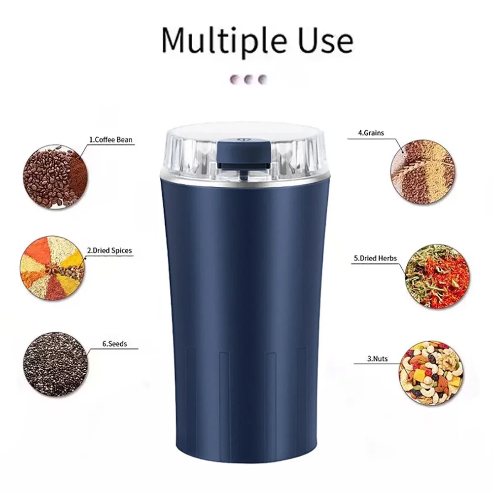 Moinho elétrico de cereais de 300 W com 8 lâminas de aço inoxidável