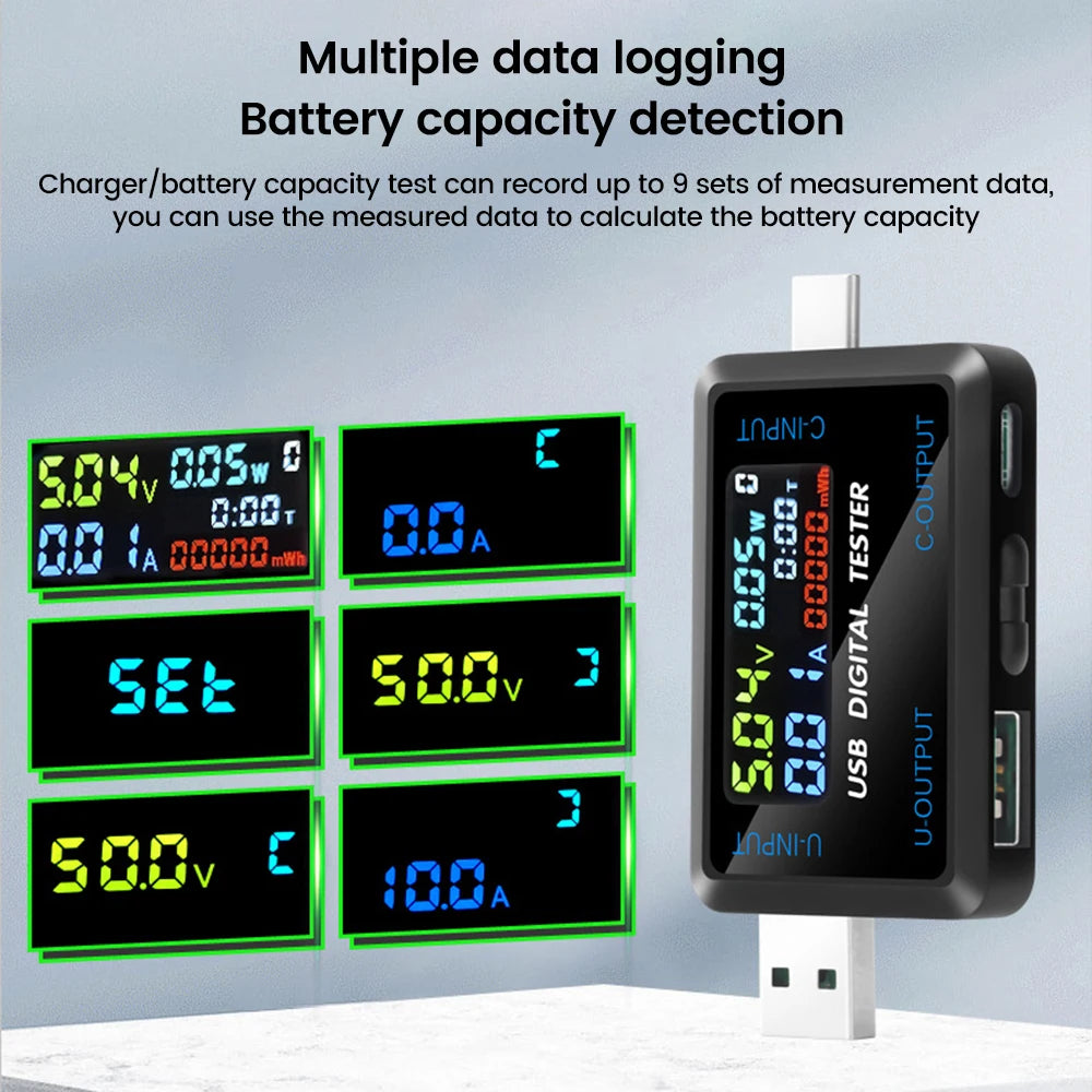 Digitaler USB-Lade-Tester - Anschlussoptionen
