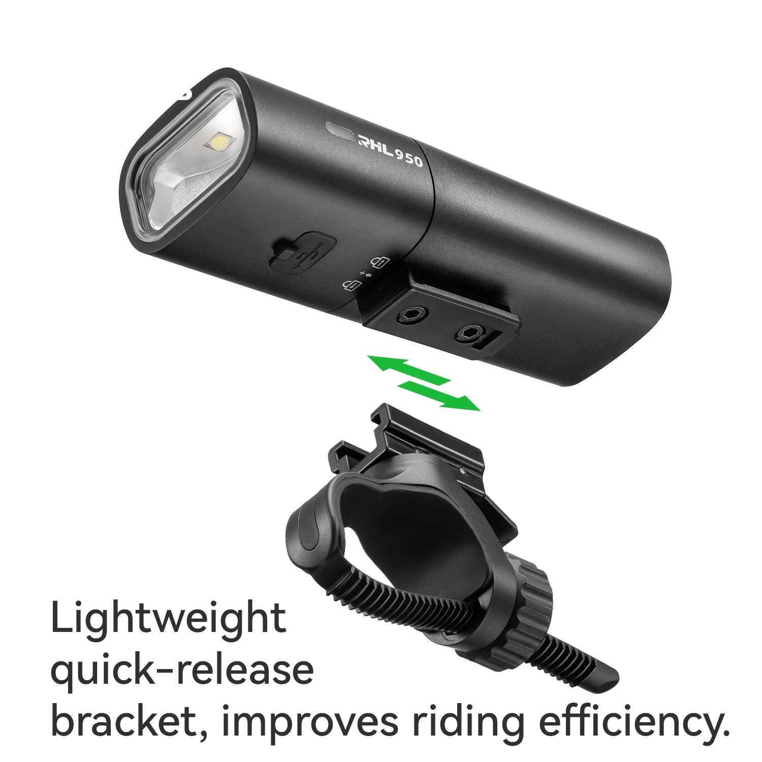 950LM USB Rechargeable Bike Headlight with IPX6 Waterproof