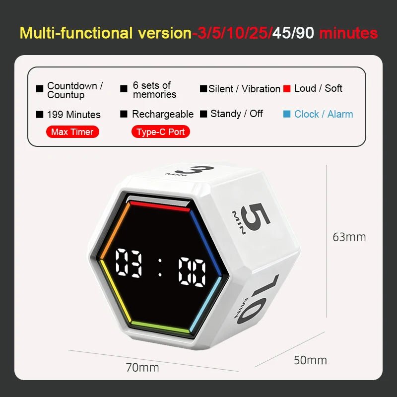 Timer conto alla rovescia a ribalta con anello luminoso