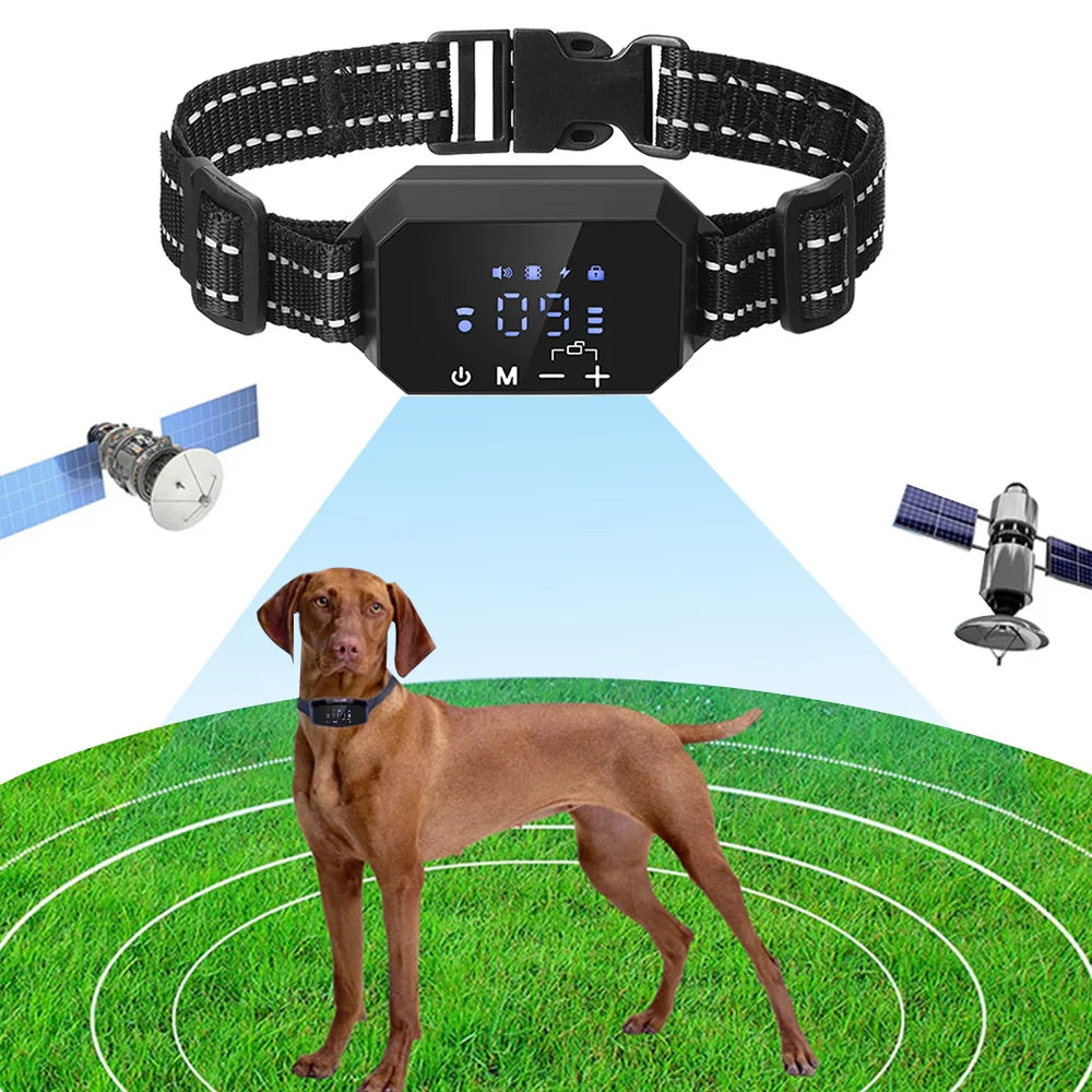 GPS Wireless Dog Fence Collar with 100–3300 ft Adjustable Range