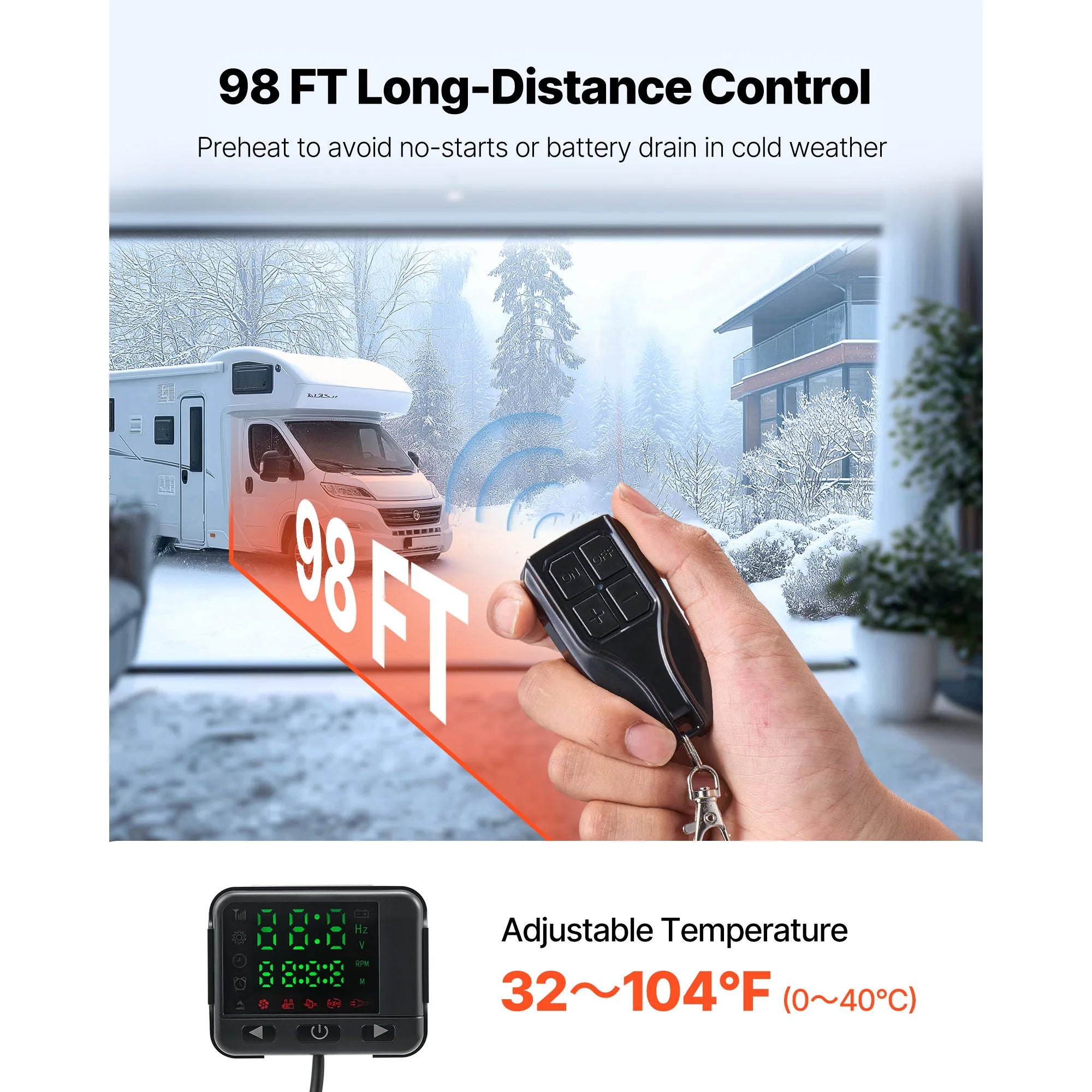 8KW Diesel Air Heater 12–24V with Remote for RV Truck Car