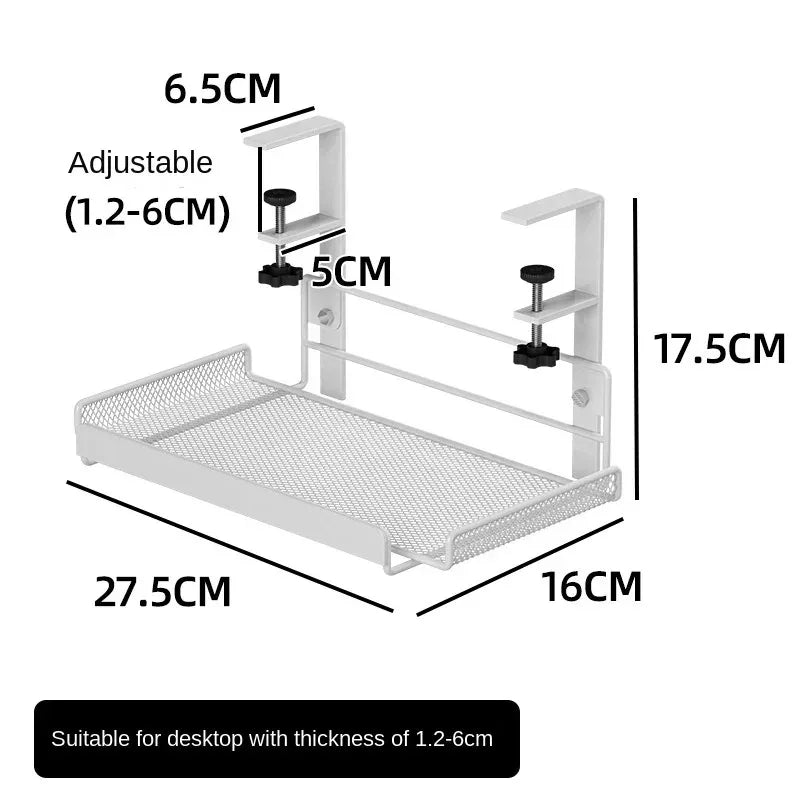 No-Drill Under-Desk Cable Tray, Size Options
