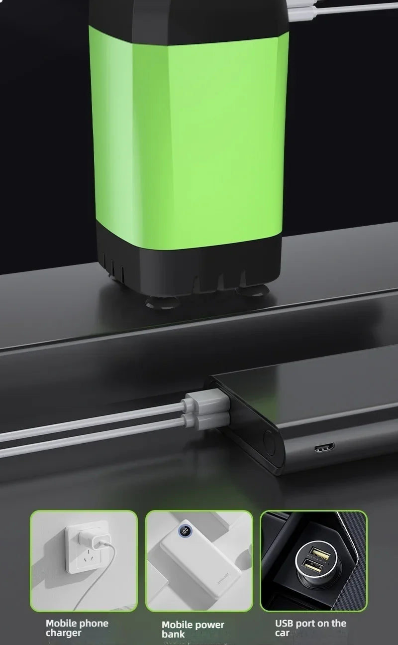 Portable Camping Shower 6000mAh Rechargeable Electric Pump with LED Display