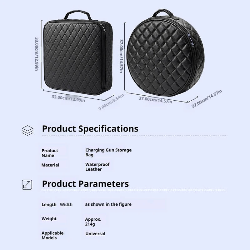 SEAMETAL Car Trunk Organizer Portable Storage Bag Waterproof Shockproof EV Charger Cable Storage Case Trunk Carry Case