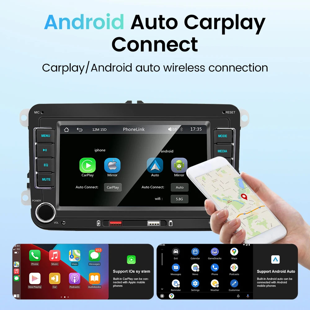 Android Car Radio CarPlay for VW Vehicles 7" Multimedia System